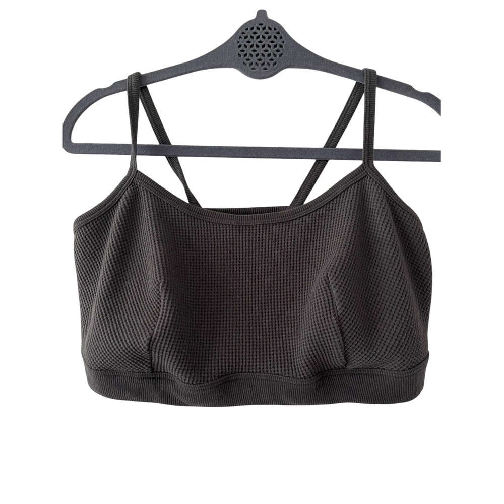 Auden Waffle Unlined Gray Bralette XXL